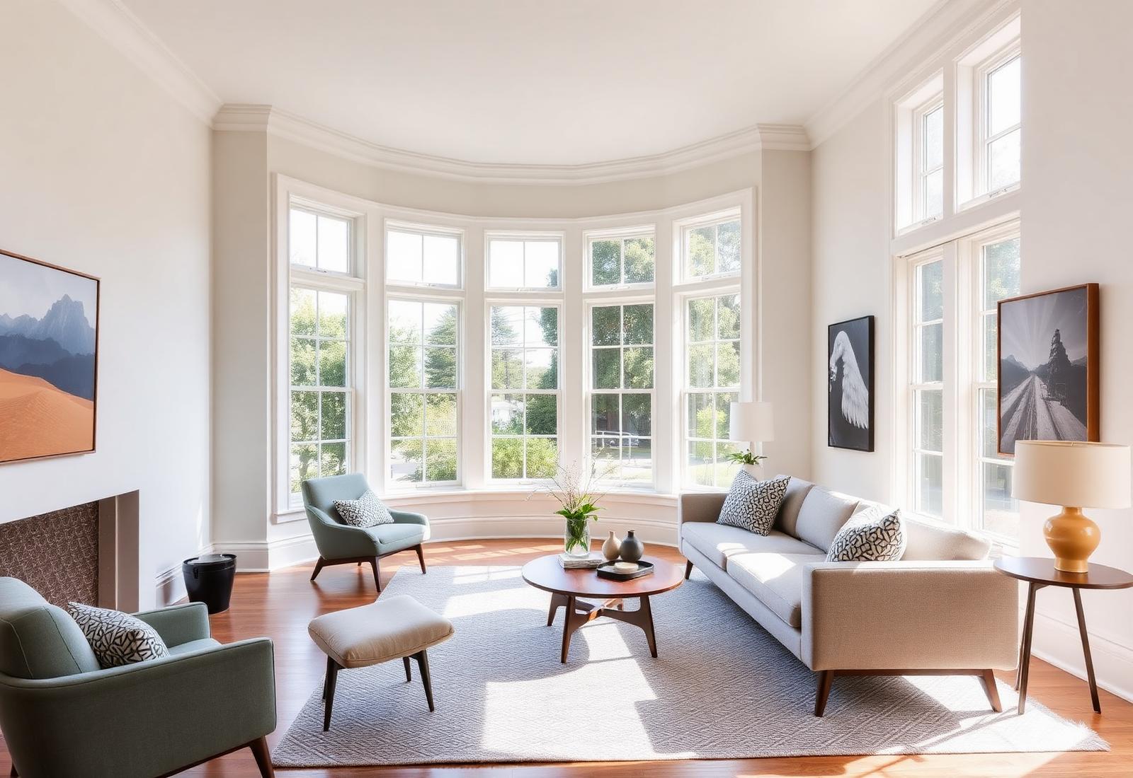 Beautifully staged San Francisco living room ready for professional photography